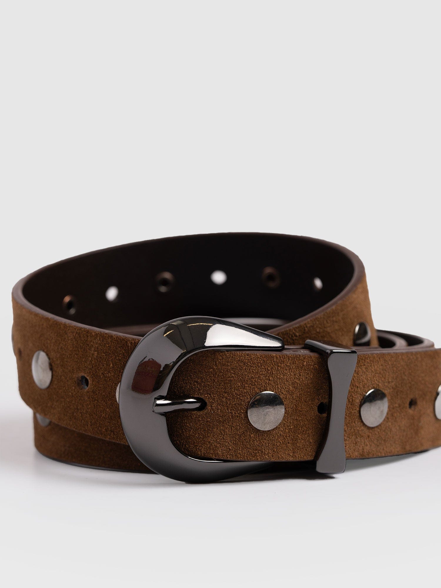 Roxie Studded Belt - Camel - Women's Accessories | Saint + Sofia® USA